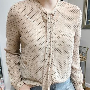 Forever 21 Beige Polka Dot Blouse